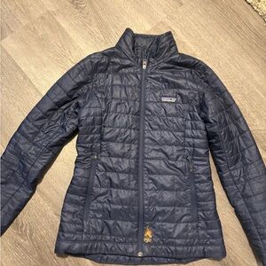 Patagonia Women's Quilted Puffer Jacket - Navy Blue